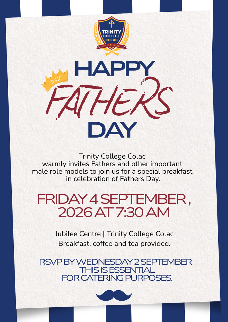 Father’s Day Breakfast Invite 2026 – Trinity College Colac