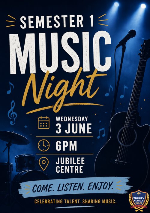 Semester 1 Music Night Poster